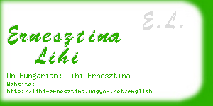 ernesztina lihi business card